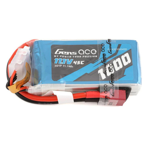 Gens Ace 3S 300mAh 11.1V 45C Soft Case Lipo Battery Pack (JST Plug)