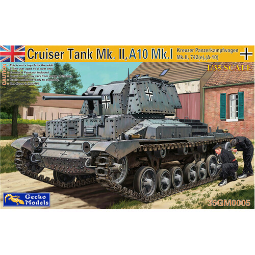 Gecko - 1/35 Kreuzer Panzerkampfwagen Mk.II, 742(e),(A-10) Plastic Model Kit