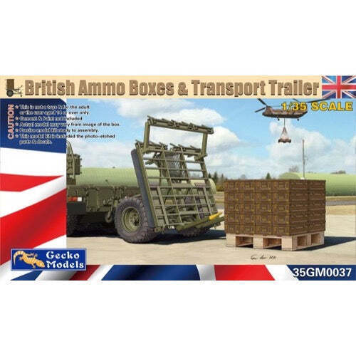 Gecko - 1/35 British Ammo Boxes & Trailer Plastic Model Kit