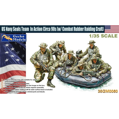 Gecko - 1/35 US Navy Seals Team In Action Plastic Model Kit