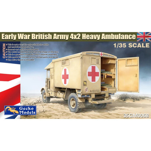 Gecko - 1/35 Early War British Army 4x2 Heavy Ambulance Plastic Model Kit