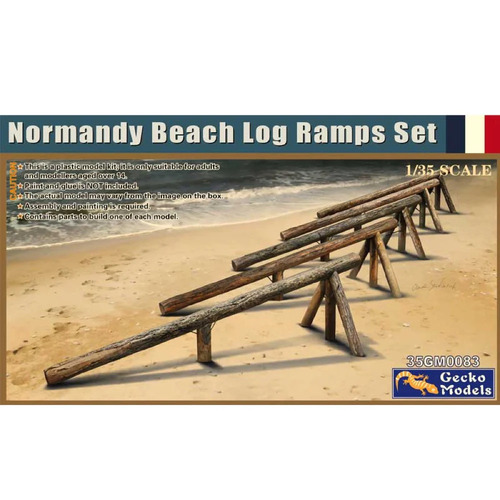 Gecko - 1/35 Normandy Beach Log Ramps Set Plastic Model Kit