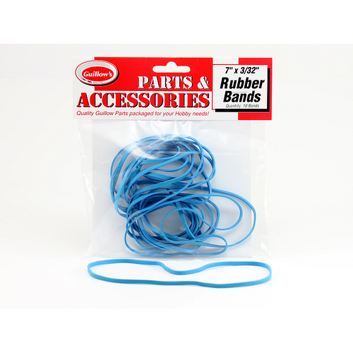 Guillow's 7” x 3/32” Rubber Band (10 rubber bands) Accessories Pack