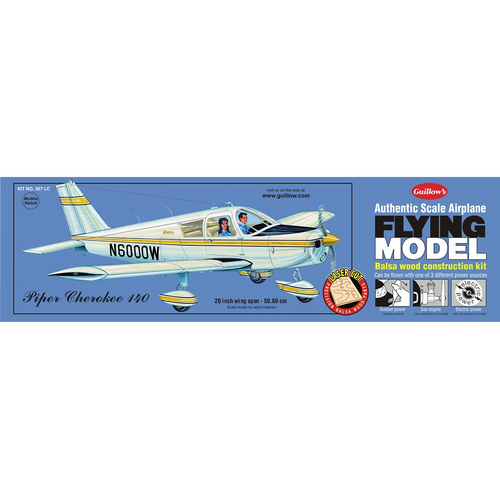 Guillow's Cherokee - Laser Cut Balsa Plane Model Kit