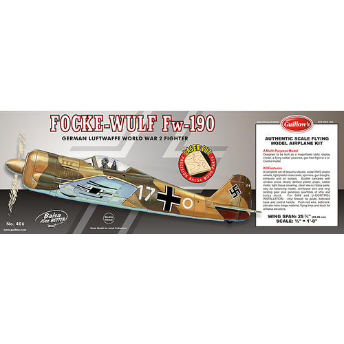 Guillows - Focke Wulf Fw190 Balsa Kit