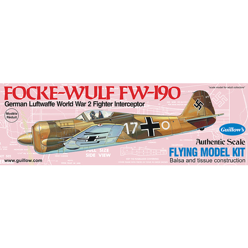 Guillows - Focke-Wulf FW-190 Balsa Kit 16.5in