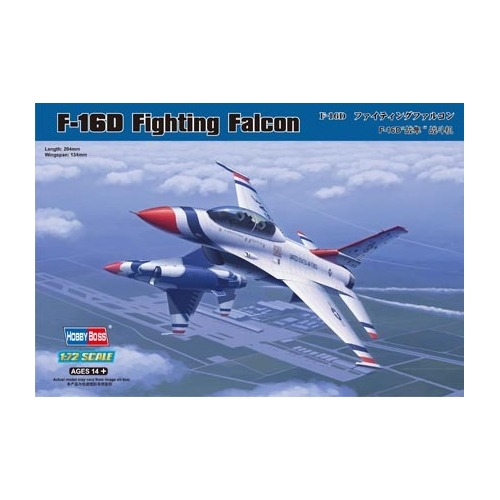 HobbyBoss 1/72 F-16D Fighting Falcon Plastic Model Kit [80275]