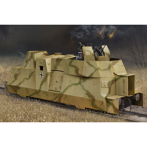 HobbyBoss 1/72 German Kanonen und Flakwagen of BP42 Plastic Model Kit [82925]