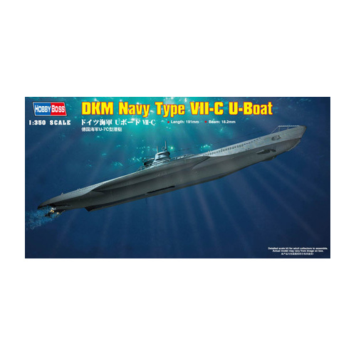 HobbyBoss - 1/350 DKM Navy Type VII-C U-Boat Plastic Model Kit [83505]