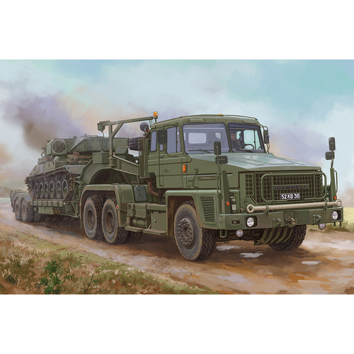 HobbyBoss 1/35 Scammell Commander w/ 62 tonne Crane Fruehauf semi-trailer Plastic Model Kit [85527]