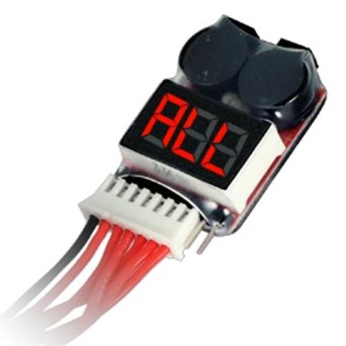 Hobby Details - 1-8s Lipo Battery Voltage Meter w/Alarm