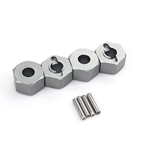 Hobby Details - Wheel Hex Mount - 12mm - Grey (4 Pce)