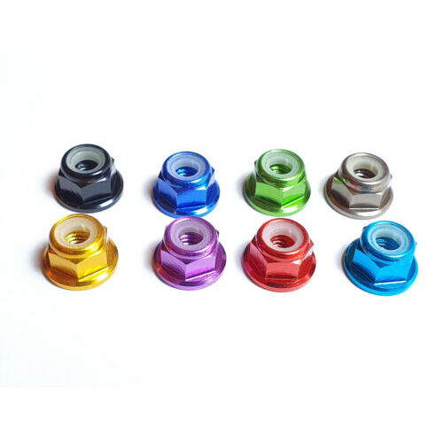 Hobby Details - M4 Flange Nylon Locking Nut - Black (10 Pce)