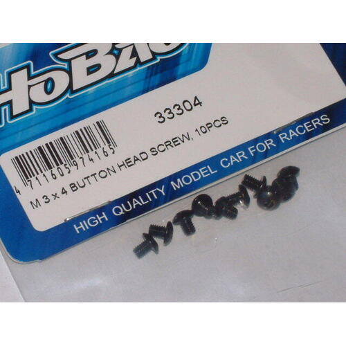 Hobao - M3 x 4mm Button Head Screw (10) - 33304