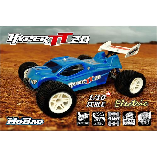 Hobao - 1/10 HYPER TT 2.0 PRO ELECTRIC TRUCK RTR- BLUE BODY W/ 60A ESC, 3900KV MOTOR, 18kg SERVO, 2.4GRC - TT2E-C60BU