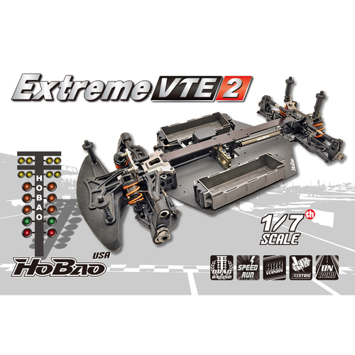 Hobao - 1/7 Extreme VT2  On-Road Electric 80%-  W/O Body, Wheels, Tires, ESC, Motor, Servo, RC - VTE2