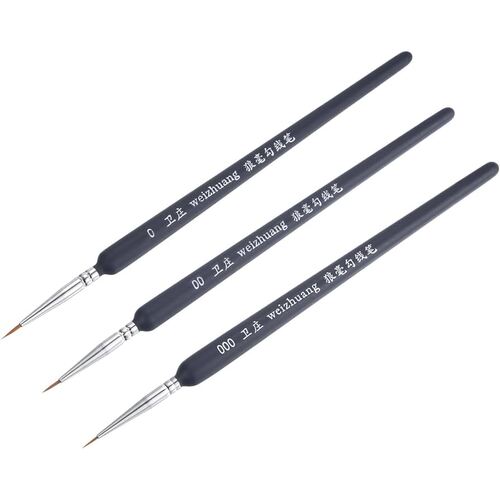 Round Paint Brush Set Of Three Round Handle