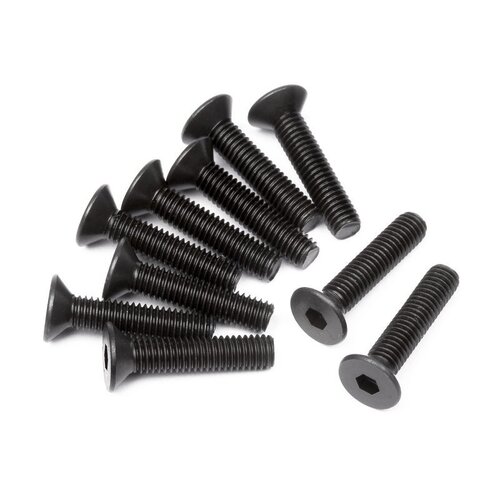 HPI - Flat Head Screw M3x14mm (Hex Socket/10pcs) [100556]