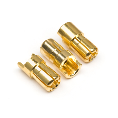 HPI - Male Gold Connectors (6.0mm Dia) (3 Pcs) [101952]