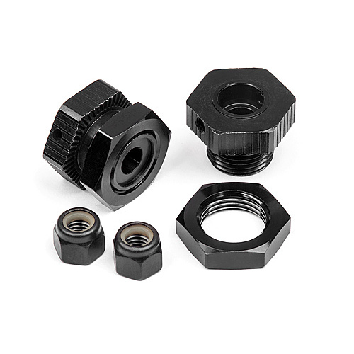 HPI - Aluminum Wheel Hex Hub Set 17mm (Black/4Pcs) [114341]