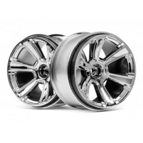 HPI - 6-Shot MT Wheel (Chrome/2Pcs) [115324]