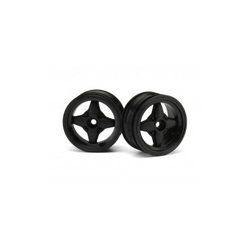 HPI - 3901 Mx60 4 Spoke Wheel Black (0mm Offset/2Pcs)