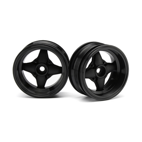 HPI - 3911 Mx60 4 Spoke Wheel Black (6mm Offset/2Pcs)