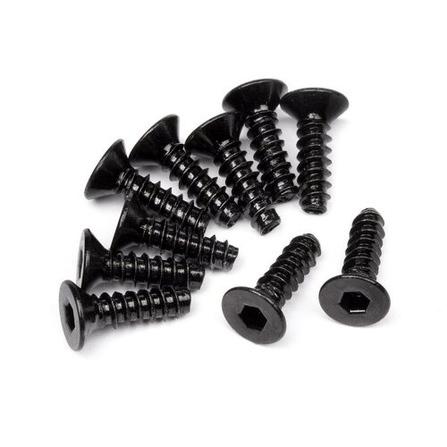 HPI - TP. Flat Head Screw M3x10mm (Hex Socket/10pcs) [94304]