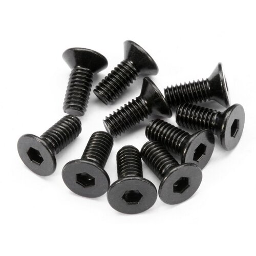 HPI - 94529 Flat Head Screw M4X10mm (Hex Socket/10Pcs)