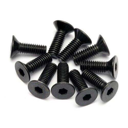 HPI - Flat Head Screw M4x12mm (Hex Socket/10pcs) [94530]