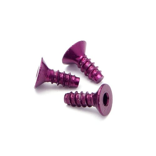 HPI - Aluminium Tp Flat Head Screw 3 X 8mm (Hex Socket/Purple/5Pc [Z076]