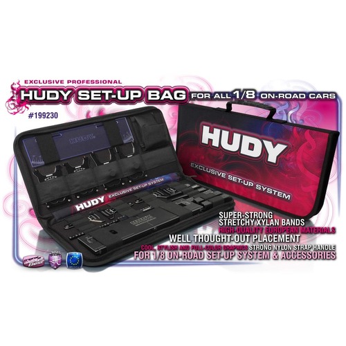 Hudy - Complete Set Of Set-Up Tools & Carry Bag 1-8Th Onroad - Hd108056