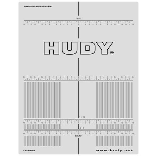 Hudy - Plastic Set-Up Board Decal For 1/8 1/10 Cars - Hd108210