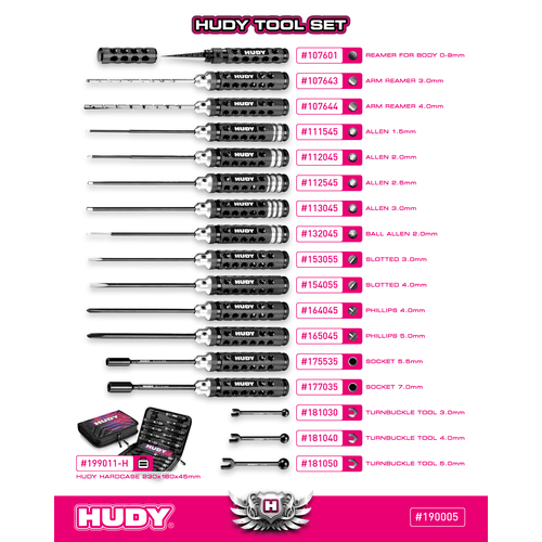 Hudy - Limited Edition Tool Set And Carrying Bag - Hd190005