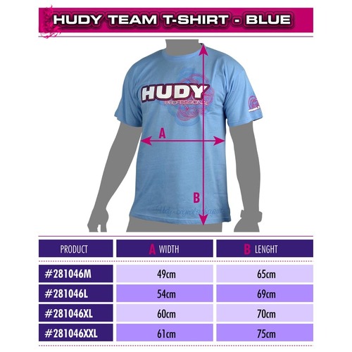 Hudy - T-Shirt - Sky Blue L - Hd281046L