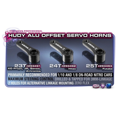 Hudy - Alu Servo Horn - Hitec - Offset- 24T - Hd293492