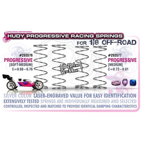 Hudy - Off-Road Spring Set Progre Spr - Hd293576