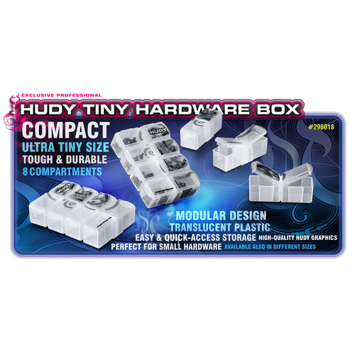 Hudy - Tiny Hardware Box - 8-Compartments - Hd298018