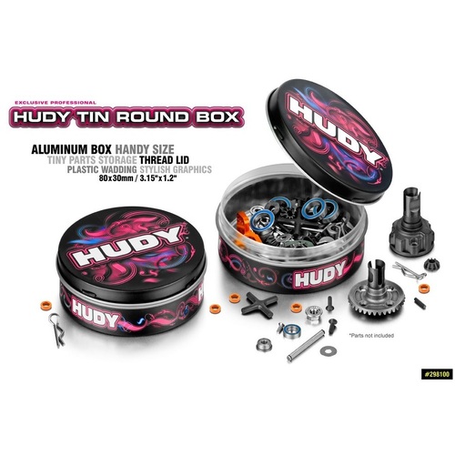 Hudy - Tin Round Box 80X30Mm - Hd298100