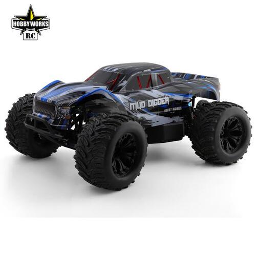 Hobby Works - Mud Digger V2 - BLUE - 1/10 Brushed Monster Truck - RTR