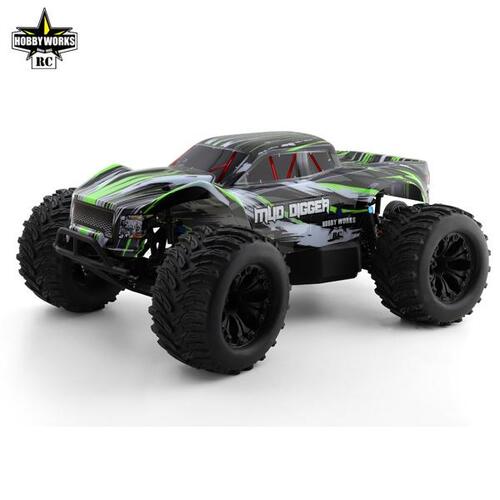 Hobby Works - Mud Digger V2 - Green - 1/10 Brushed Monster Truck - RTR