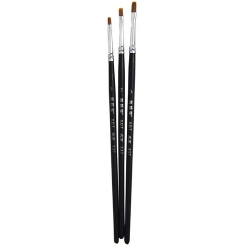 Hobbyworks - Paint brush - Flat brush set (3 Pce)