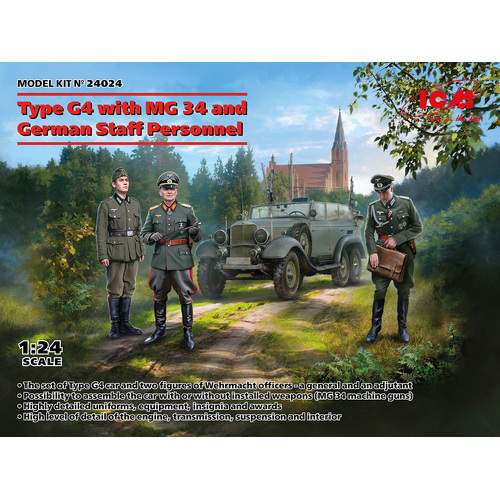 ICM - Type G4 German Staff Car with MG 34 and German Staff Personnel - ICM24024