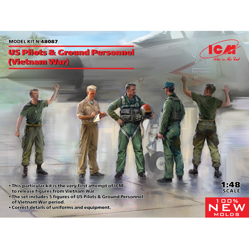 ICM - US Pilots & Ground Personnel (Vietnam War) (5 figures) - ICM48087