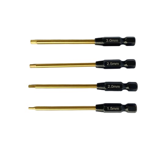 I'M RC 4PCS TITANIUM HEX TIP SET FOR DRILL DRIVER