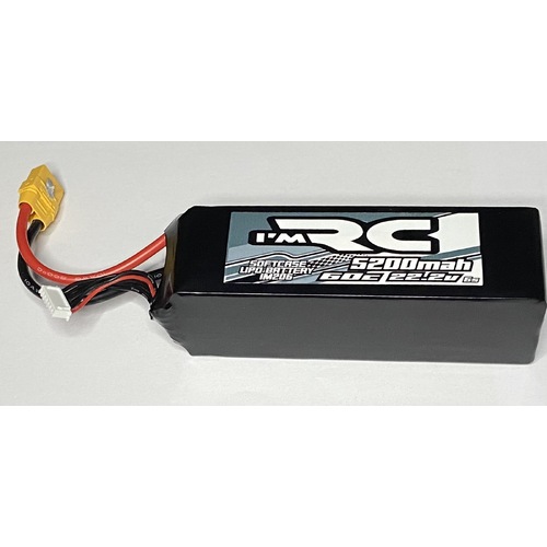 iM RC 5200MAH 60C 22.2V 6S SOFTCASE LIPO BATTERY - IM206