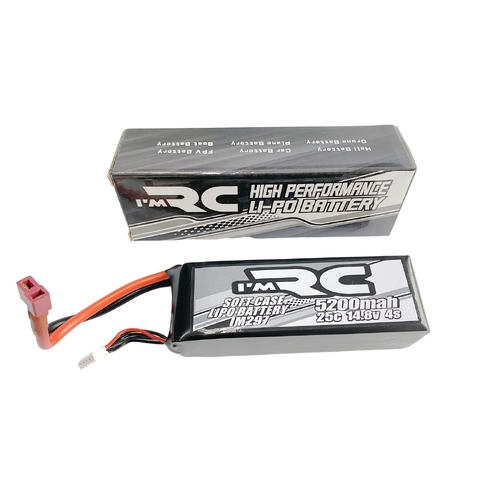 iM R/C 5200mAh 25C 14.8V Soft Case Lipo Battery - Deans Plug - IM297