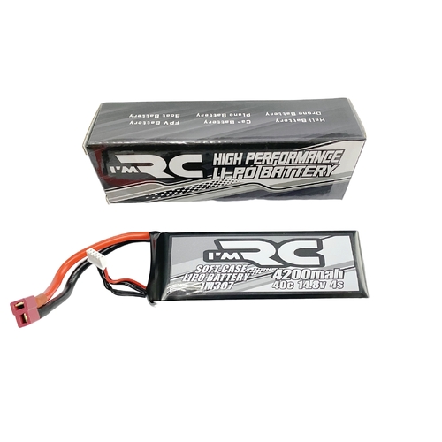 iM R/C 4200mAh 40C 14.8V Soft Case Lipo Battery - Deans Plug - IM307