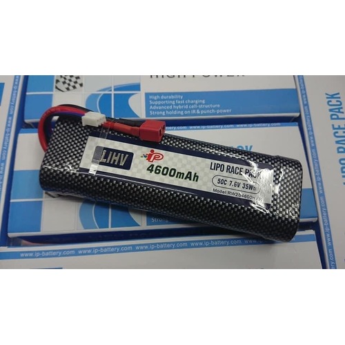 INTELLECT 4600 MAH 7.6V 50C LIPO BATTERY - ROUND TUBE STD STICK 2022 MODEL - INTL4600-2S-HVR