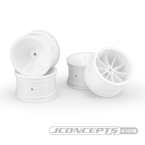 Mono - RC10, RC10B2, RC10B3 2.2" rear wheel (white) - 4pc